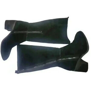Carlos Santana “Ashbury” Black Faux-Suede Boots Women’s Size 10M Festival Boho